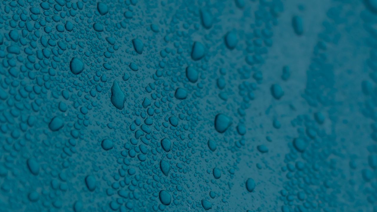 Wallpaper surface, drops, wet, macro, blue
