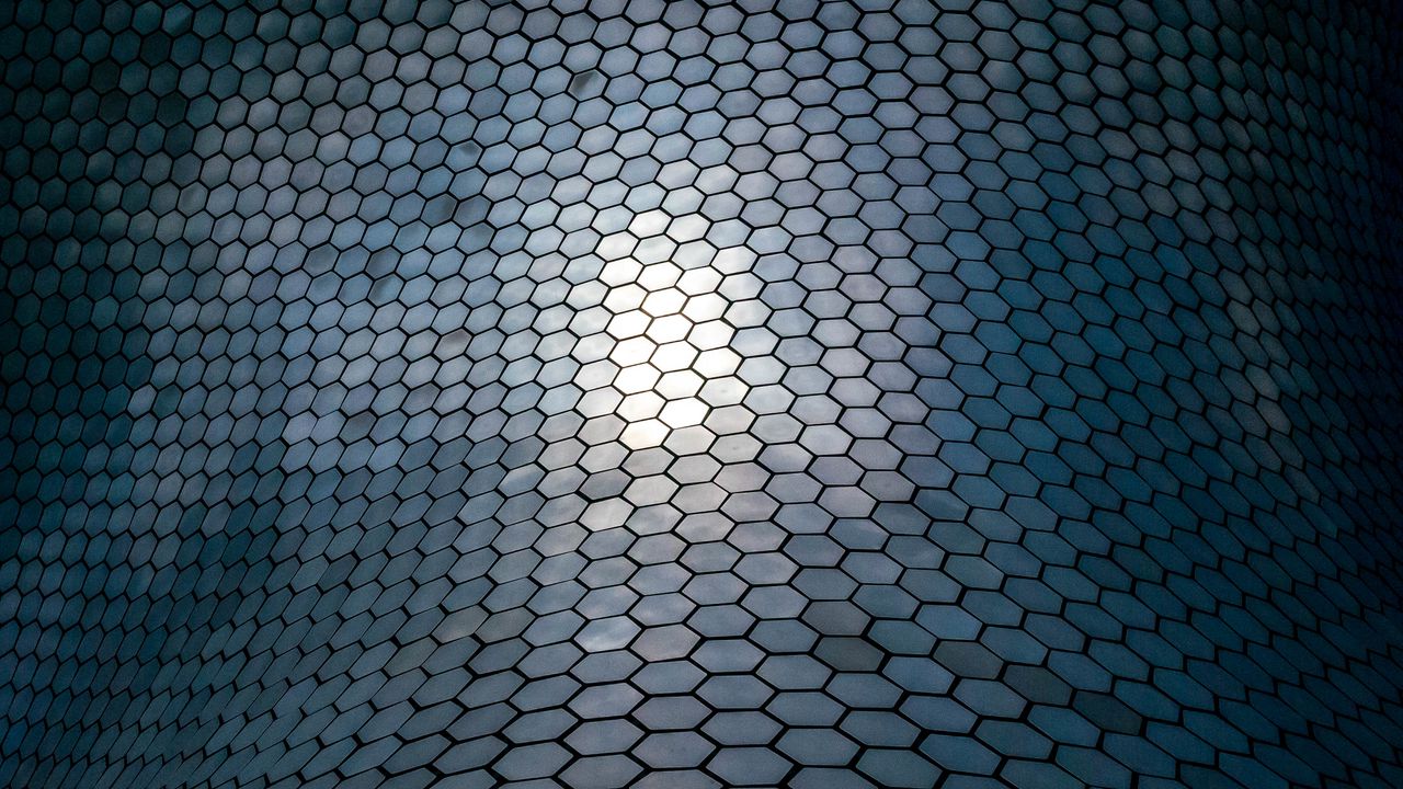 Wallpaper surface, honeycomb, hexagon, fragments