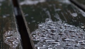 Preview wallpaper surface, wooden, drops, wet