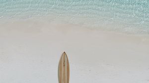 Preview wallpaper surfboard, beach, sea, water, minimalism