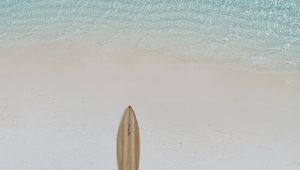 Preview wallpaper surfboard, beach, sea, water, minimalism