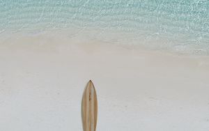 Preview wallpaper surfboard, beach, sea, water, minimalism