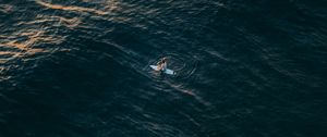 Preview wallpaper surfer, sea, aerial view, water, alone