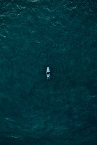 Preview wallpaper surfer, surfing, top view, ocean