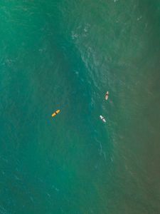 Preview wallpaper surfers, ocean, aerial view, water, surface