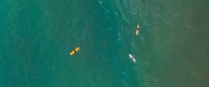 Preview wallpaper surfers, ocean, aerial view, water, surface