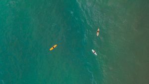 Preview wallpaper surfers, ocean, aerial view, water, surface