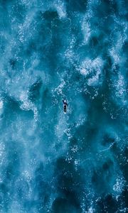 Preview wallpaper surfing, ocean, waves, top view