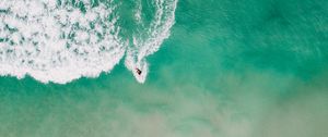 Preview wallpaper surfing, sea, aerial view, foam