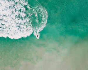 Preview wallpaper surfing, sea, aerial view, foam