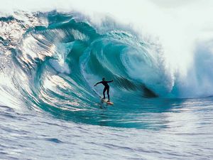 Preview wallpaper surfing, speed, wave, sports