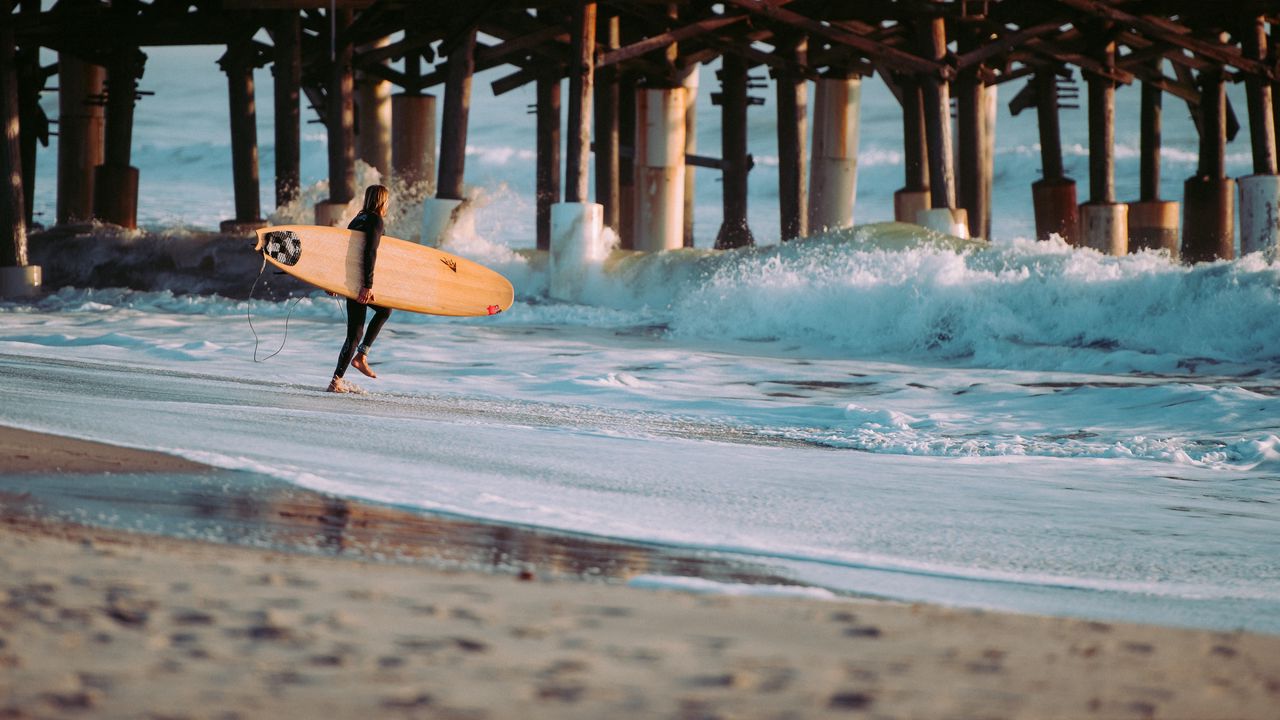 Wallpaper surfing, surfer, sea, waves