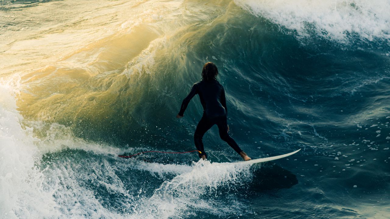 Wallpaper surfing, waves, man, sea