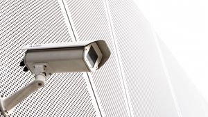 Preview wallpaper surveillance camera, camera, building, white, minimalism