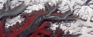 Preview wallpaper susitna glacier, glacier, aerial view