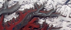 Preview wallpaper susitna glacier, glacier, aerial view