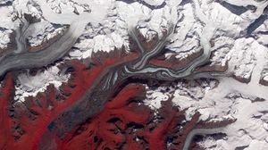 Preview wallpaper susitna glacier, glacier, aerial view