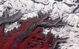 Preview wallpaper susitna glacier, glacier, aerial view