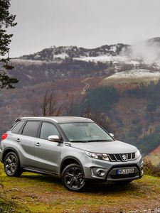 Preview wallpaper suzuki, vitara, side view, mountains