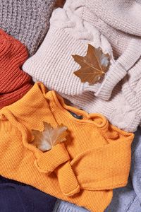 Preview wallpaper sweaters, leaves, autumn, comfort