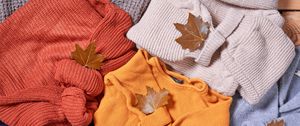 Preview wallpaper sweaters, leaves, autumn, comfort