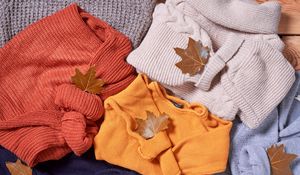Preview wallpaper sweaters, leaves, autumn, comfort