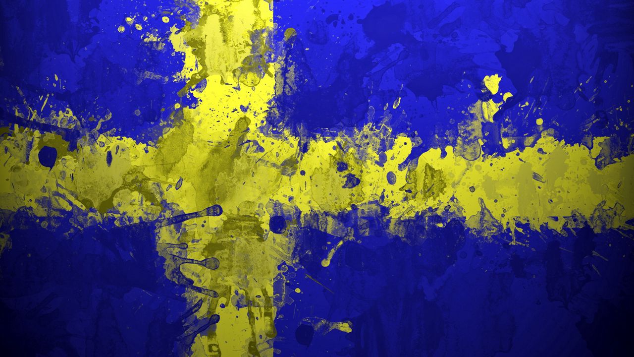 Wallpaper sweden, flag, background, spots, texture