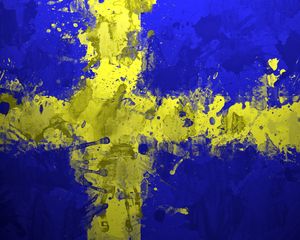 Preview wallpaper sweden, flag, background, spots, texture