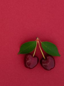 Preview wallpaper sweet cherry, cherry, berry, leaves