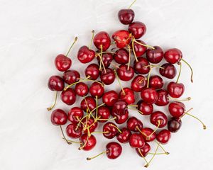 Preview wallpaper sweet cherry, cherry, berry, fruit, white