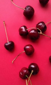 Preview wallpaper sweet cherry, cherry, fruit, pink, background