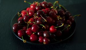 Preview wallpaper sweet cherry, cherry, fruit, berry, dish