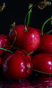 Preview wallpaper sweet cherry, ripe, wet, fruit, juicy, red, sweet