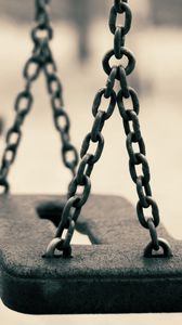 Preview wallpaper swing, chain, close-up, blurred