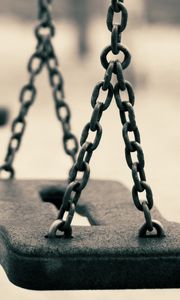 Preview wallpaper swing, chain, close-up, blurred