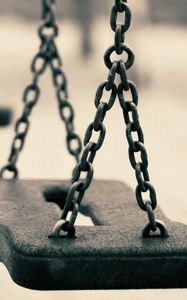 Preview wallpaper swing, chain, close-up, blurred