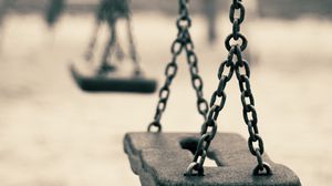 Preview wallpaper swing, chain, close-up, blurred