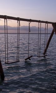 Preview wallpaper swing, sea, horizon