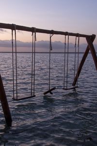 Preview wallpaper swing, sea, horizon