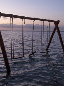 Preview wallpaper swing, sea, horizon