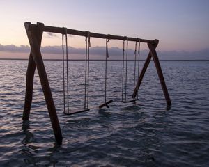 Preview wallpaper swing, sea, horizon