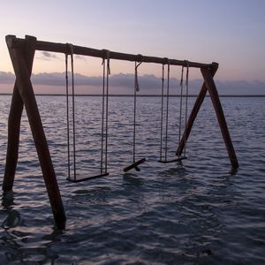 Preview wallpaper swing, sea, horizon