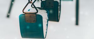 Preview wallpaper swing, snow, winter, childhood, mood