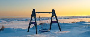 Preview wallpaper swing, snow, winter