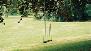 Preview wallpaper swing, tree, lawn, grass, greenery