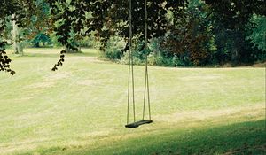 Preview wallpaper swing, tree, lawn, grass, greenery