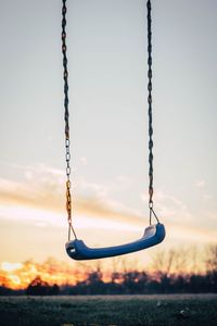 Preview wallpaper swings, childhood, sunset, blur