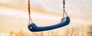 Preview wallpaper swings, childhood, sunset, blur