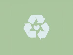 Preview wallpaper symbol, green, heart, love, recycling