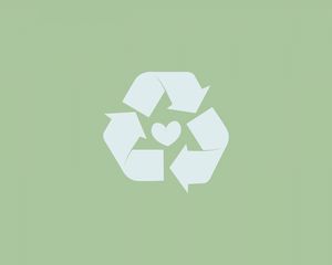 Preview wallpaper symbol, green, heart, love, recycling
